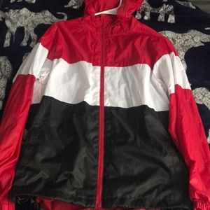 Brand new Red black and white boys windbreaker